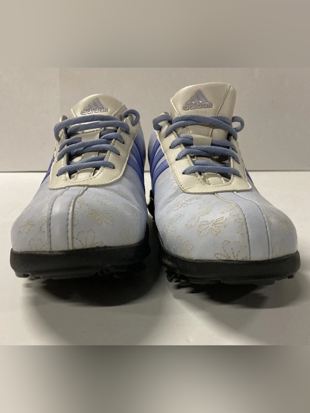 Adidas Light Blue Floral Athletic Sneakers Golf size 7